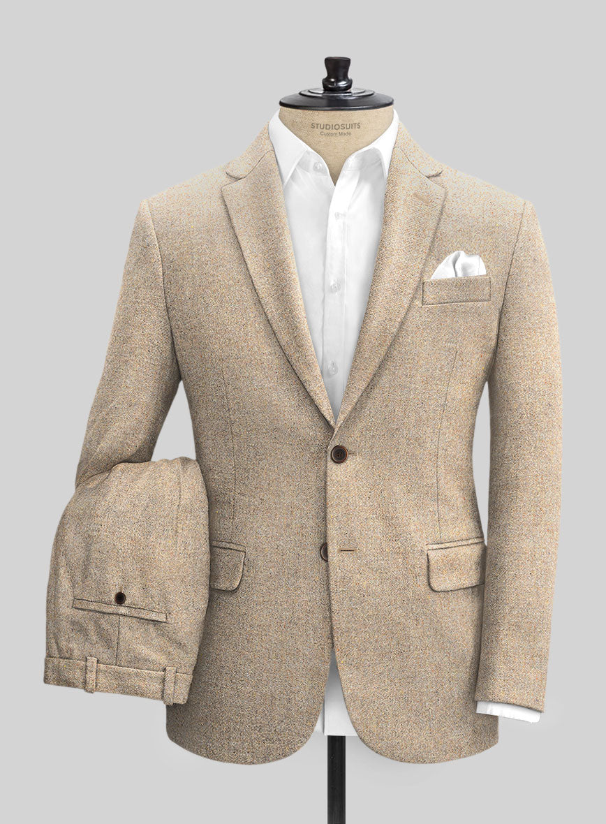 Harris Tweed Oatmoss Hopsack Suit - StudioSuits