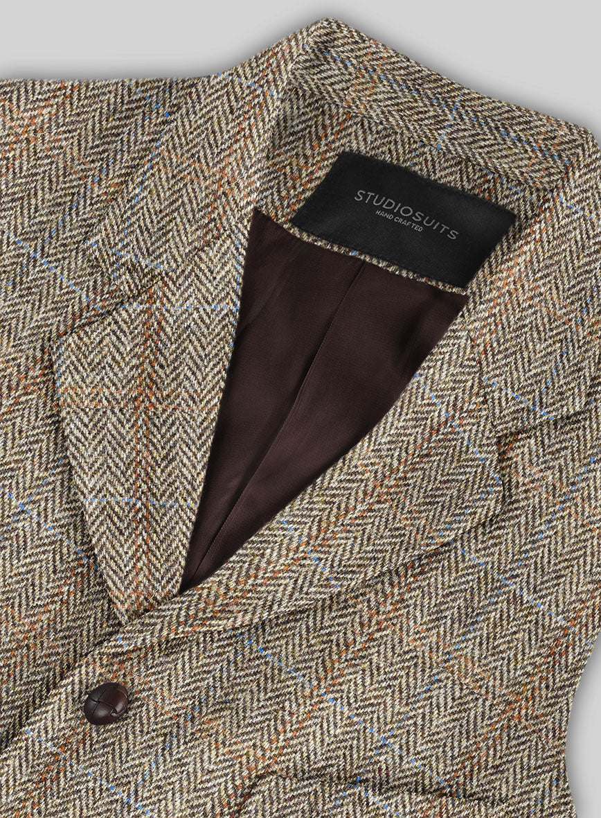 Harris Tweed Ranger Brown Hunting Vest - StudioSuits