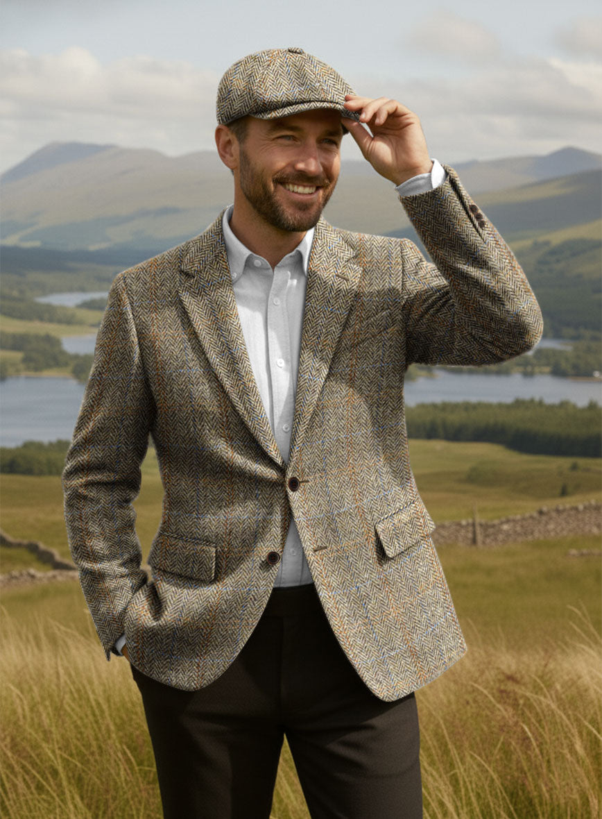 Harris Tweed Ranger Brown Jacket - StudioSuits
