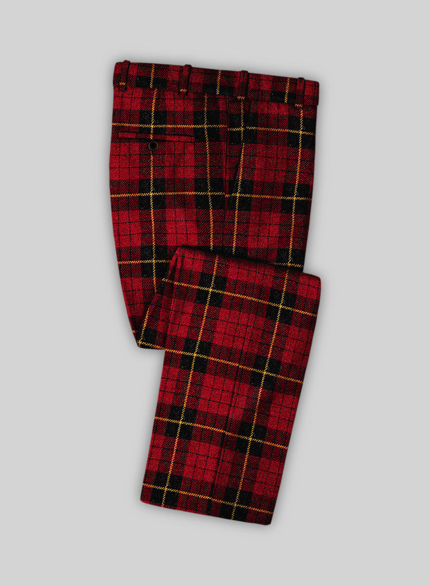Harris Tweed Redcrest Tartan Pants - StudioSuits