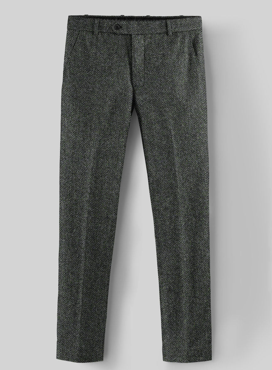 Harris Tweed Ridge Blue Herringbone Suit - StudioSuits