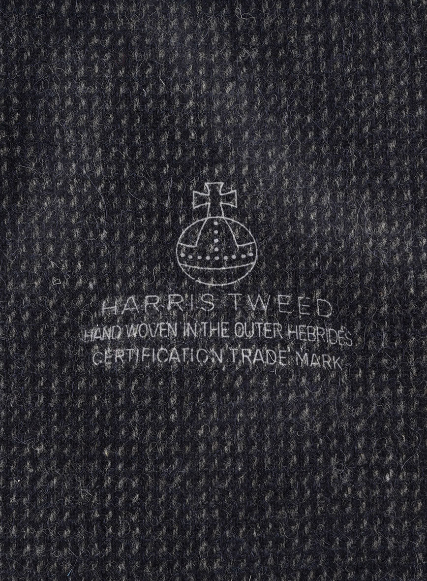 Harris Tweed Rope Dark Blue Newsboy Cap - StudioSuits