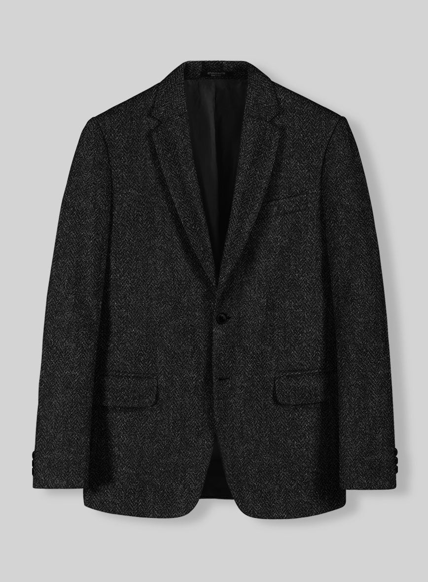 Harris Tweed Royal Charcoal Jacket - StudioSuits