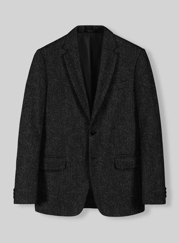 Harris Tweed Royal Charcoal Jacket - StudioSuits