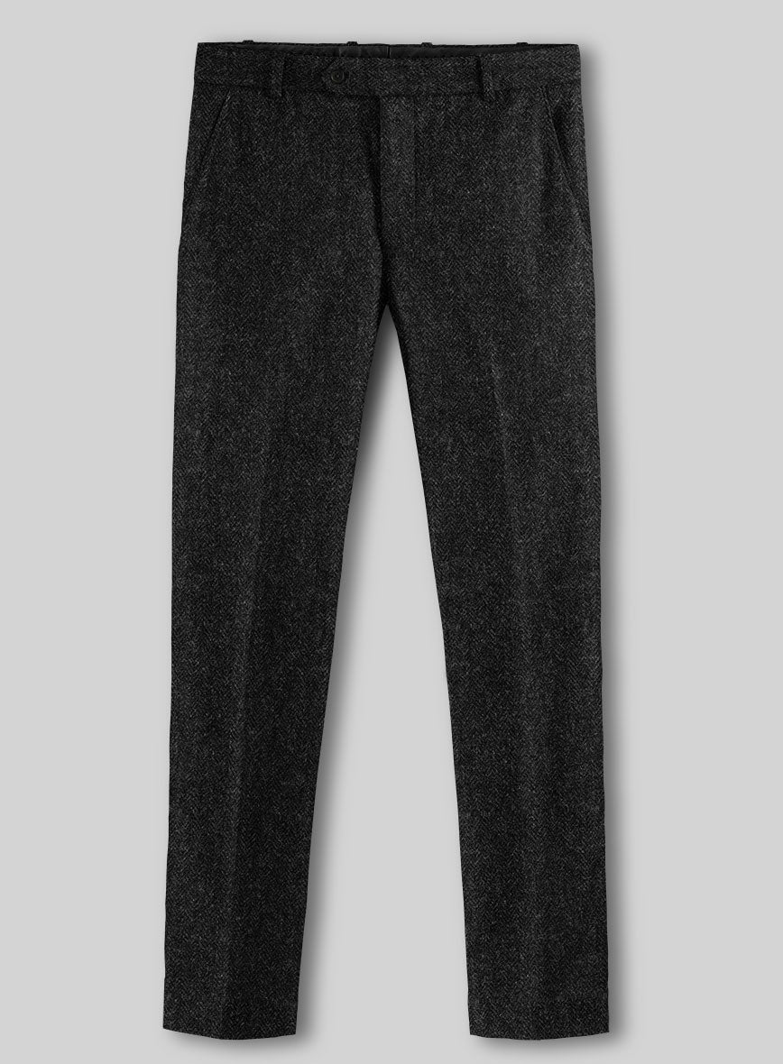 Harris Tweed Royal Charcoal Pants - StudioSuits