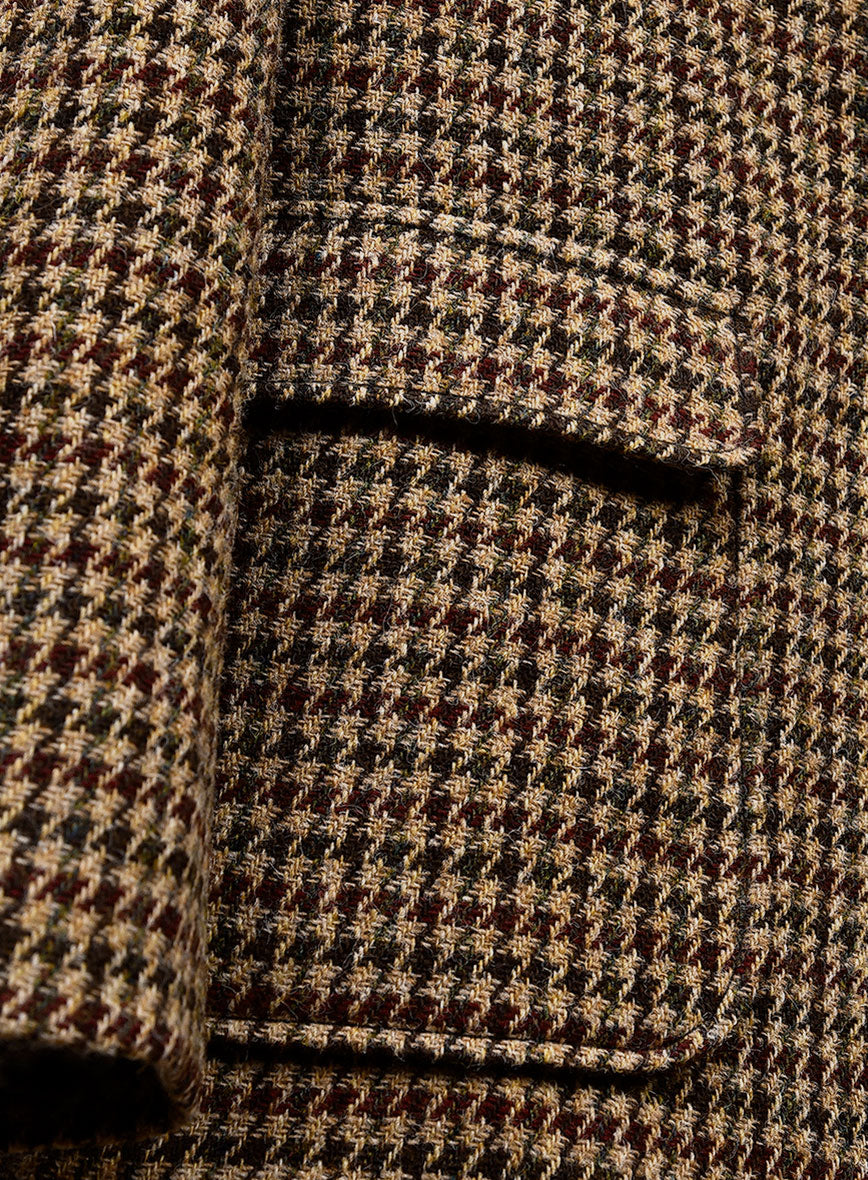 Harris Tweed Russet Houndstooth Patch Pocket Jacket – StudioSuits