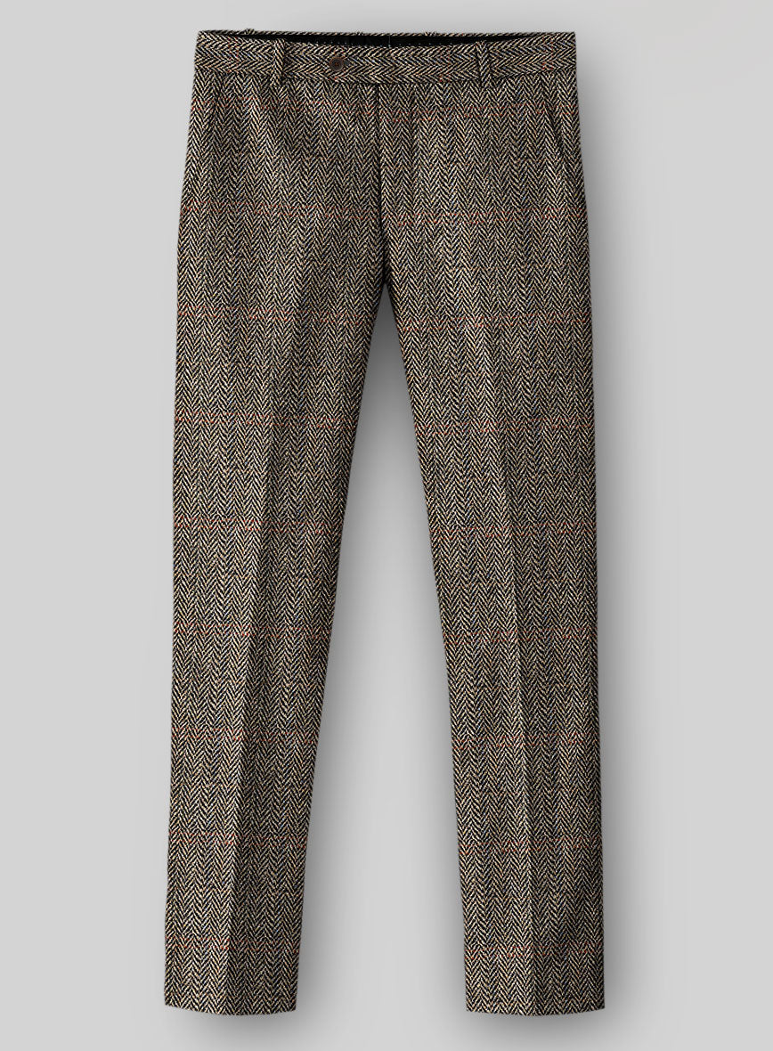 Harris Tweed Rustic Brown Herringbone Suit - StudioSuits