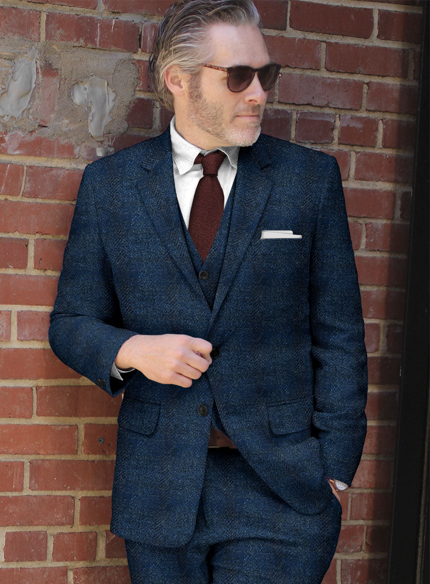 Harris Tweed Scot Blue Jacket - StudioSuits