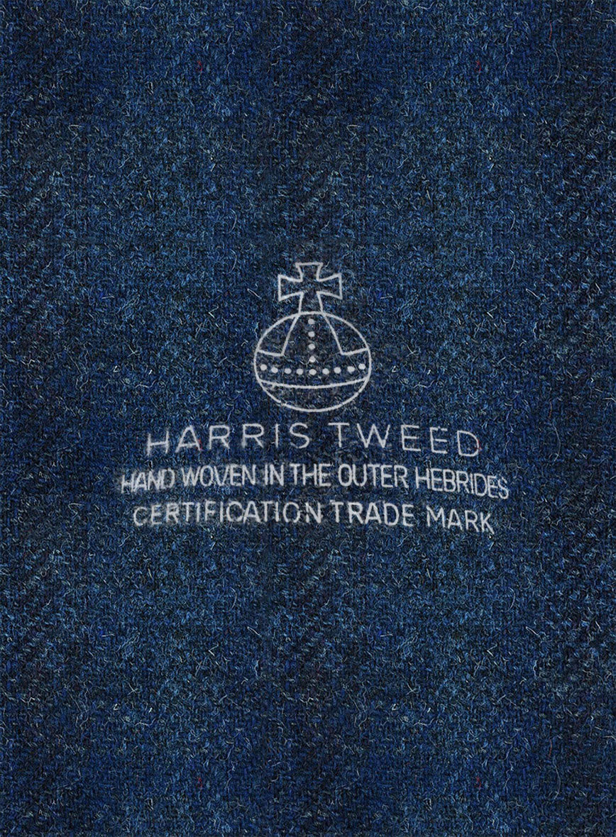 Harris Tweed Scot Blue Newsboy Cap - StudioSuits