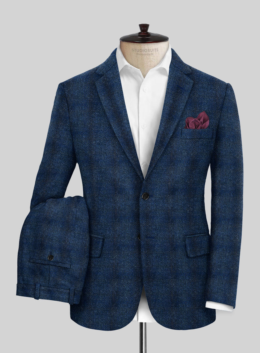 Harris Tweed Scot Blue Suit - StudioSuits