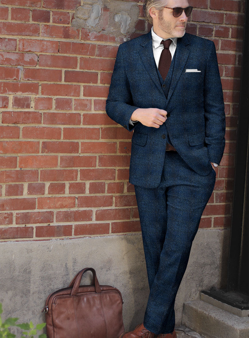 Harris Tweed Scot Blue Suit - StudioSuits