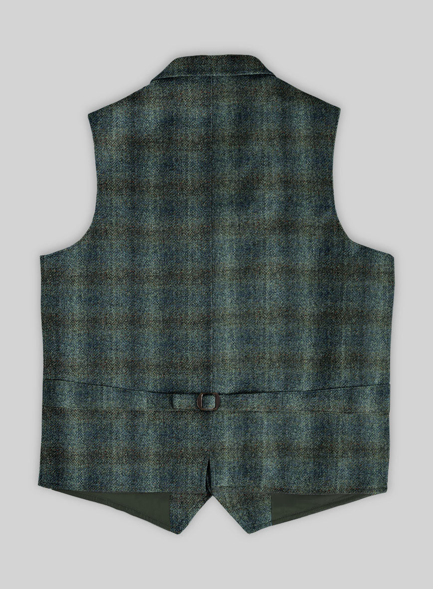 Harris Tweed Scot Green Hunting Vest - StudioSuits