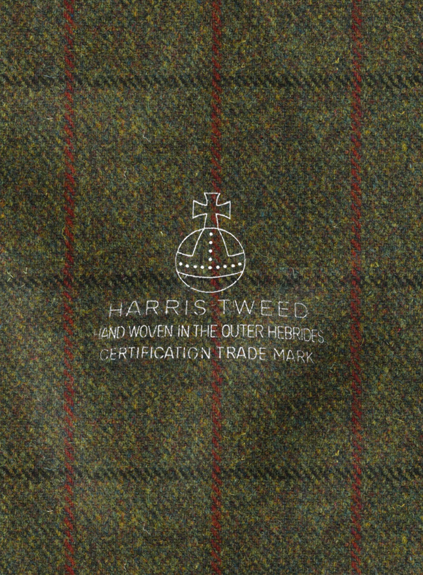 Harris Tweed Seaforth Green Newsboy Cap - StudioSuits