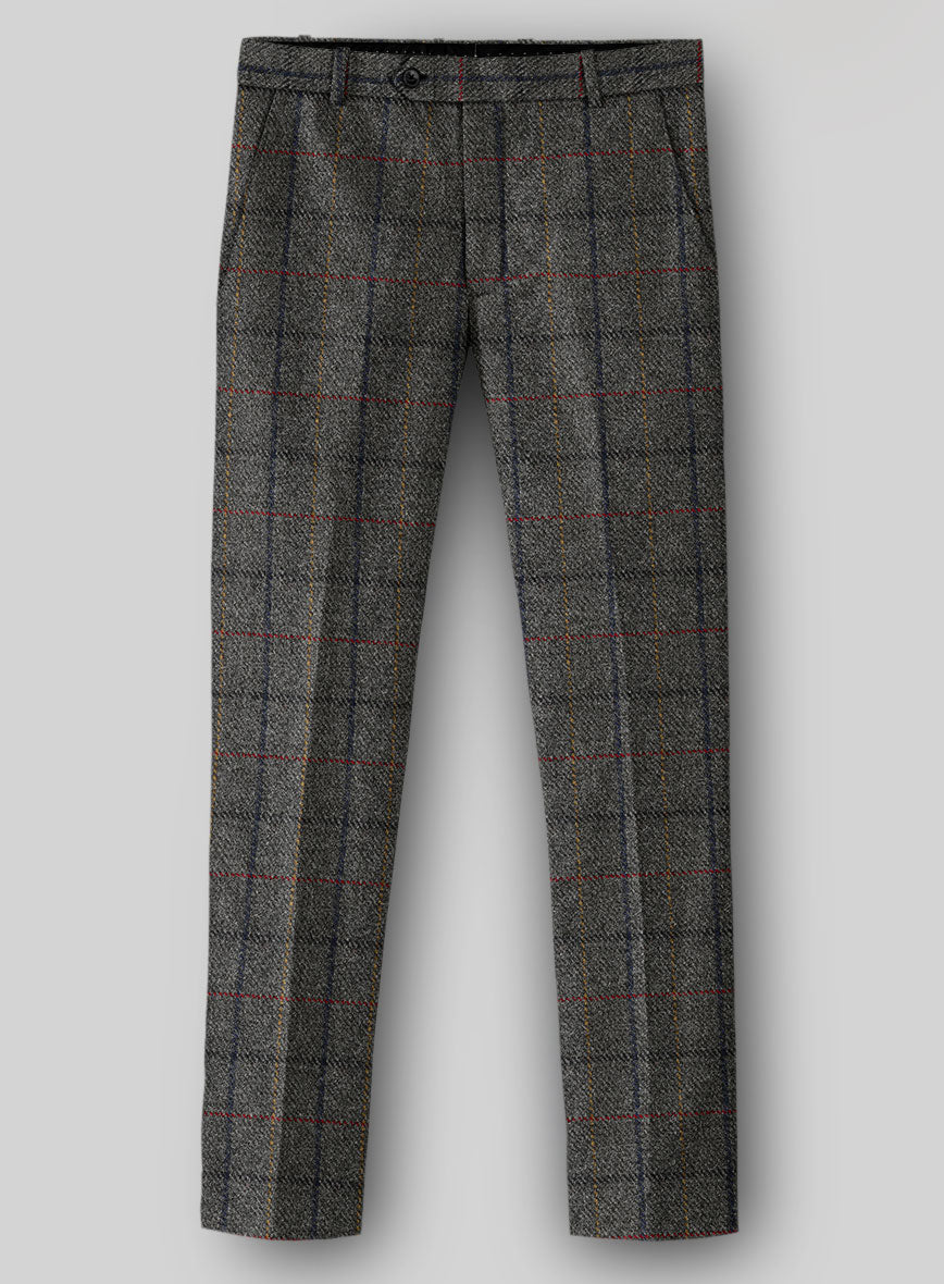Harris Tweed Stormcrest Gray Pants - StudioSuits