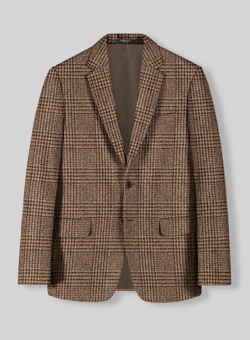 Harris Tweed Tan Glen Jacket - StudioSuits