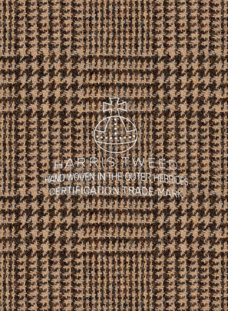 Harris Tweed Tan Glen Newsboy Cap - StudioSuits