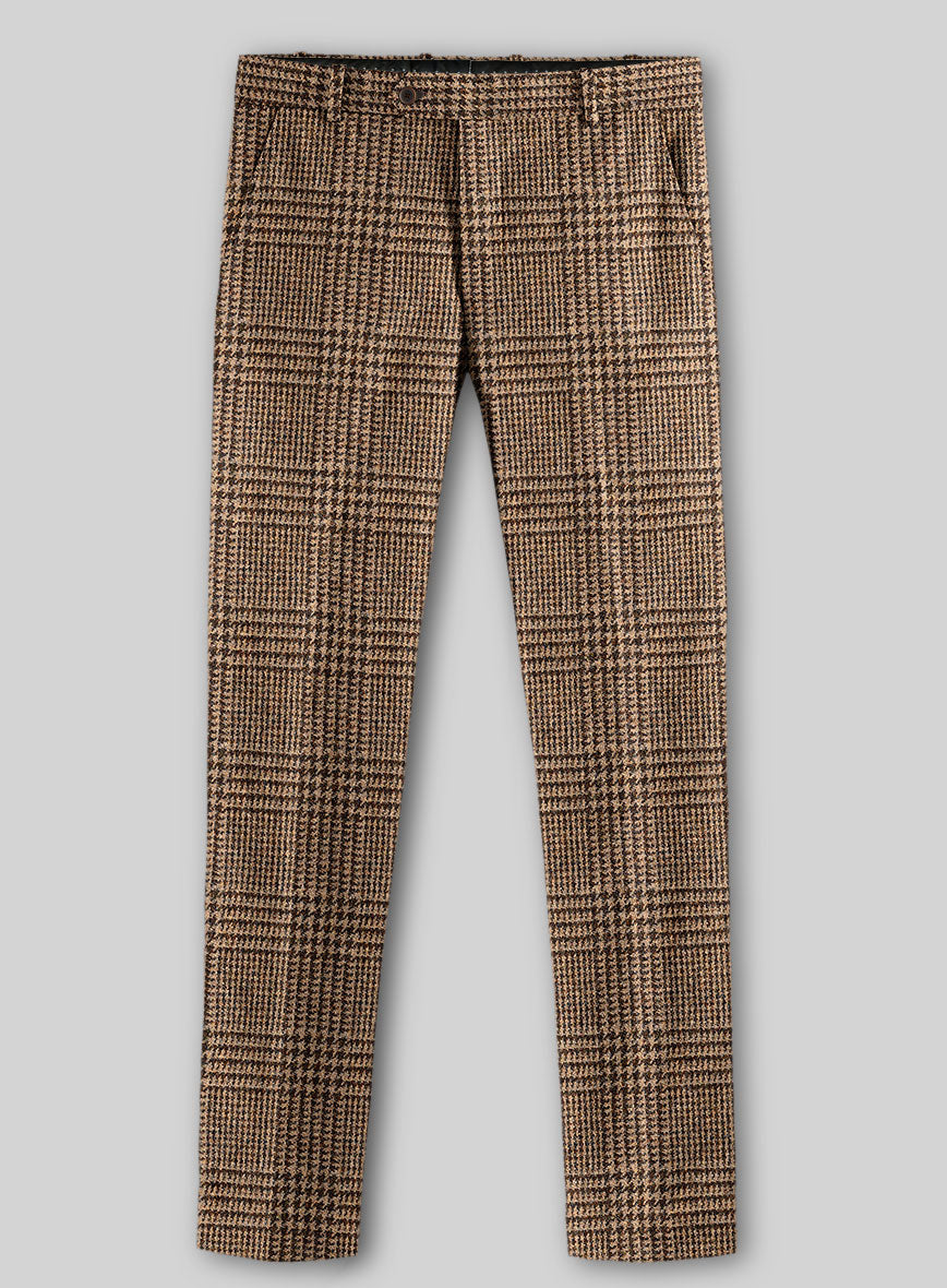 Harris Tweed Tan Glen Pants - StudioSuits