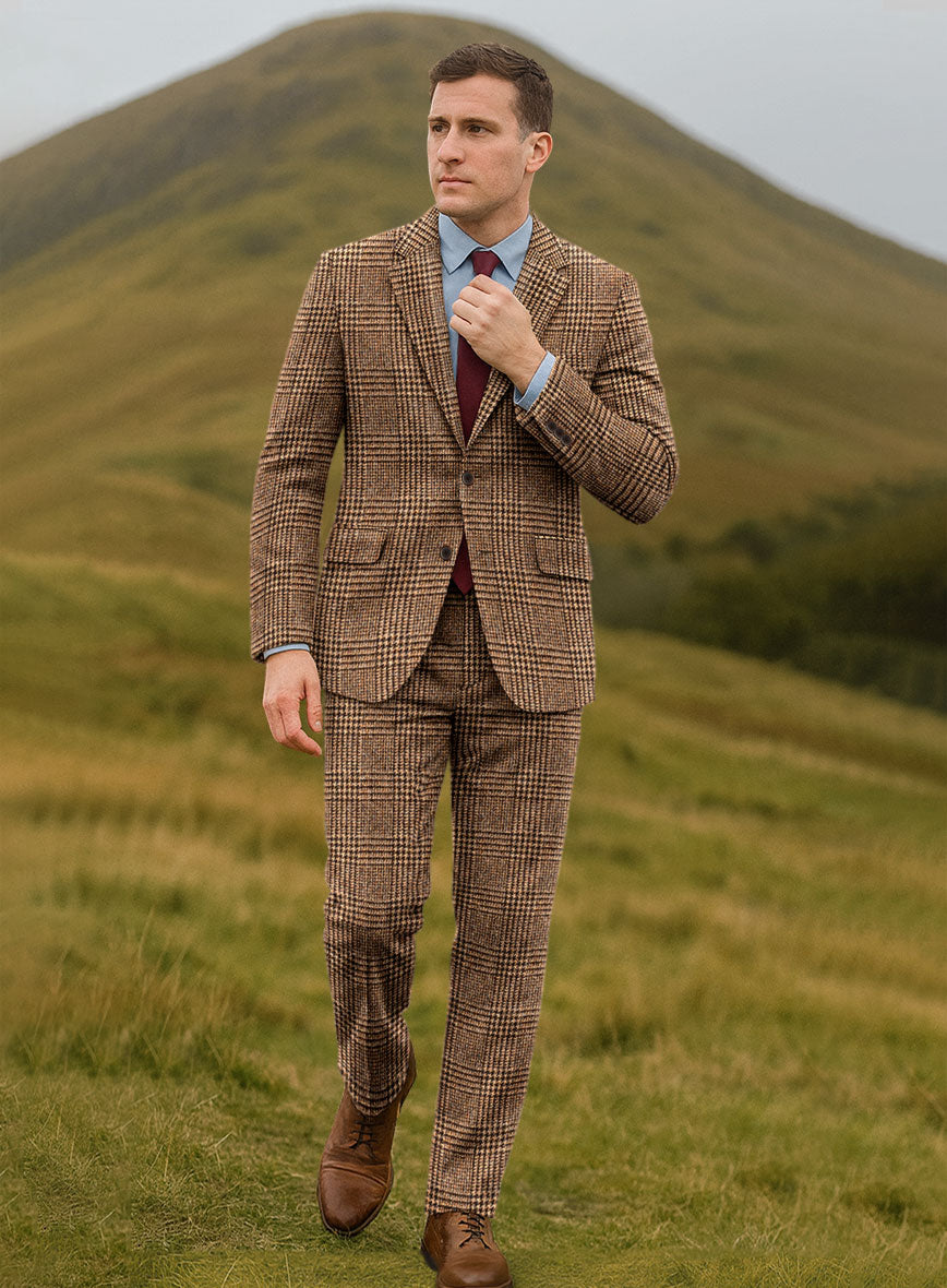Harris Tweed Tan Glen Suit - StudioSuits