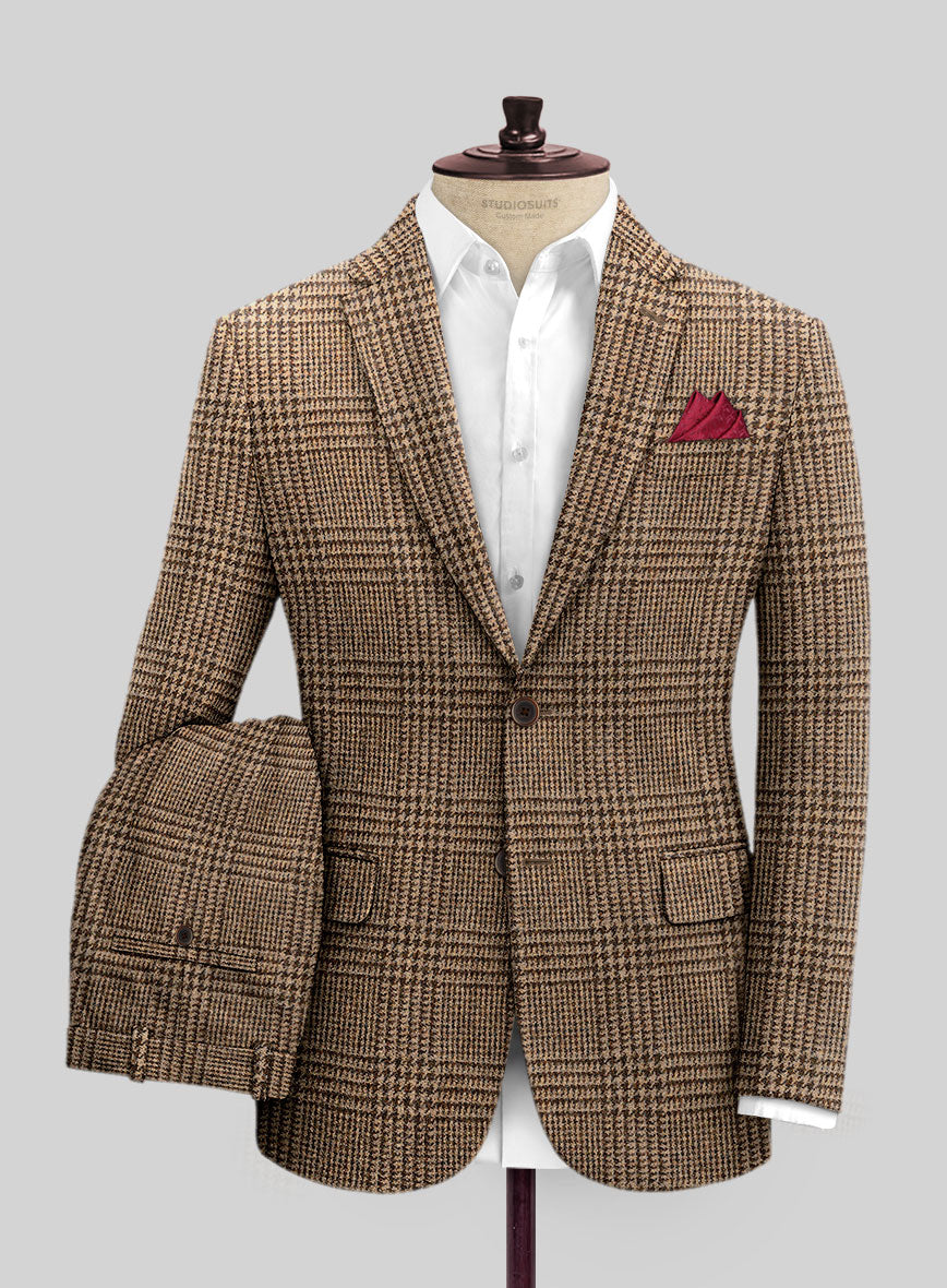 Harris Tweed Tan Glen Suit - StudioSuits
