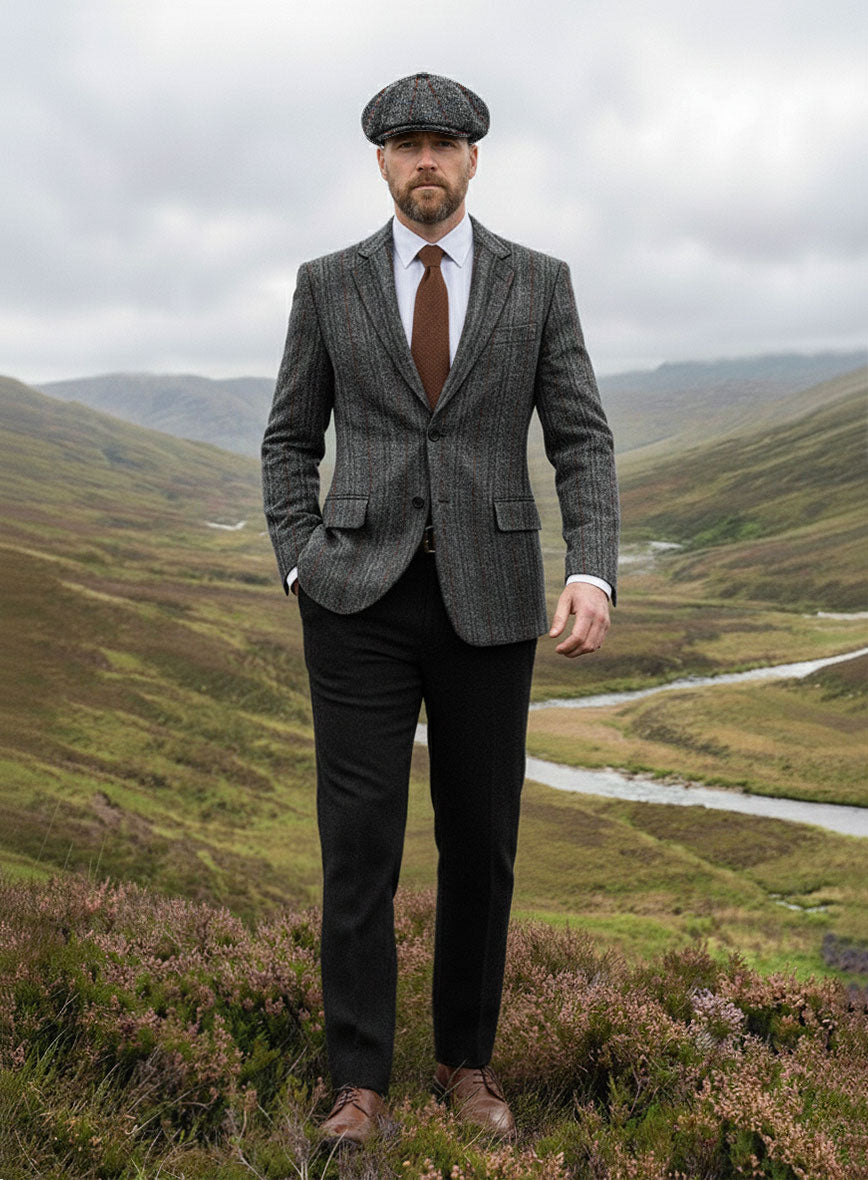 Harris Tweed Welsh Gray Jacket - StudioSuits