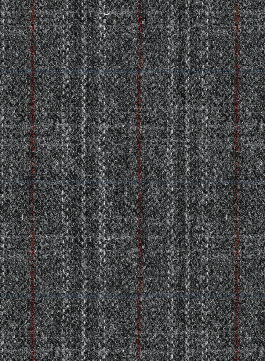 Harris Tweed Welsh Gray Pea Coat - StudioSuits