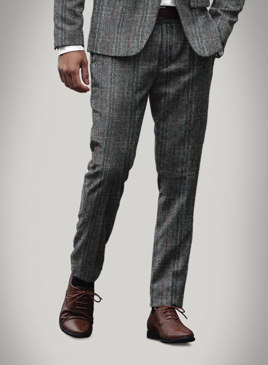 Harris Tweed Welsh Gray Pants - StudioSuits