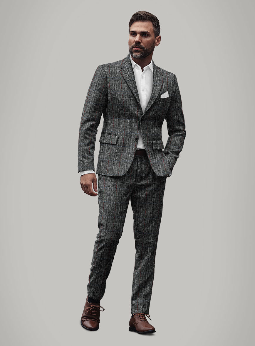 Harris Tweed Welsh Gray Suit - StudioSuits