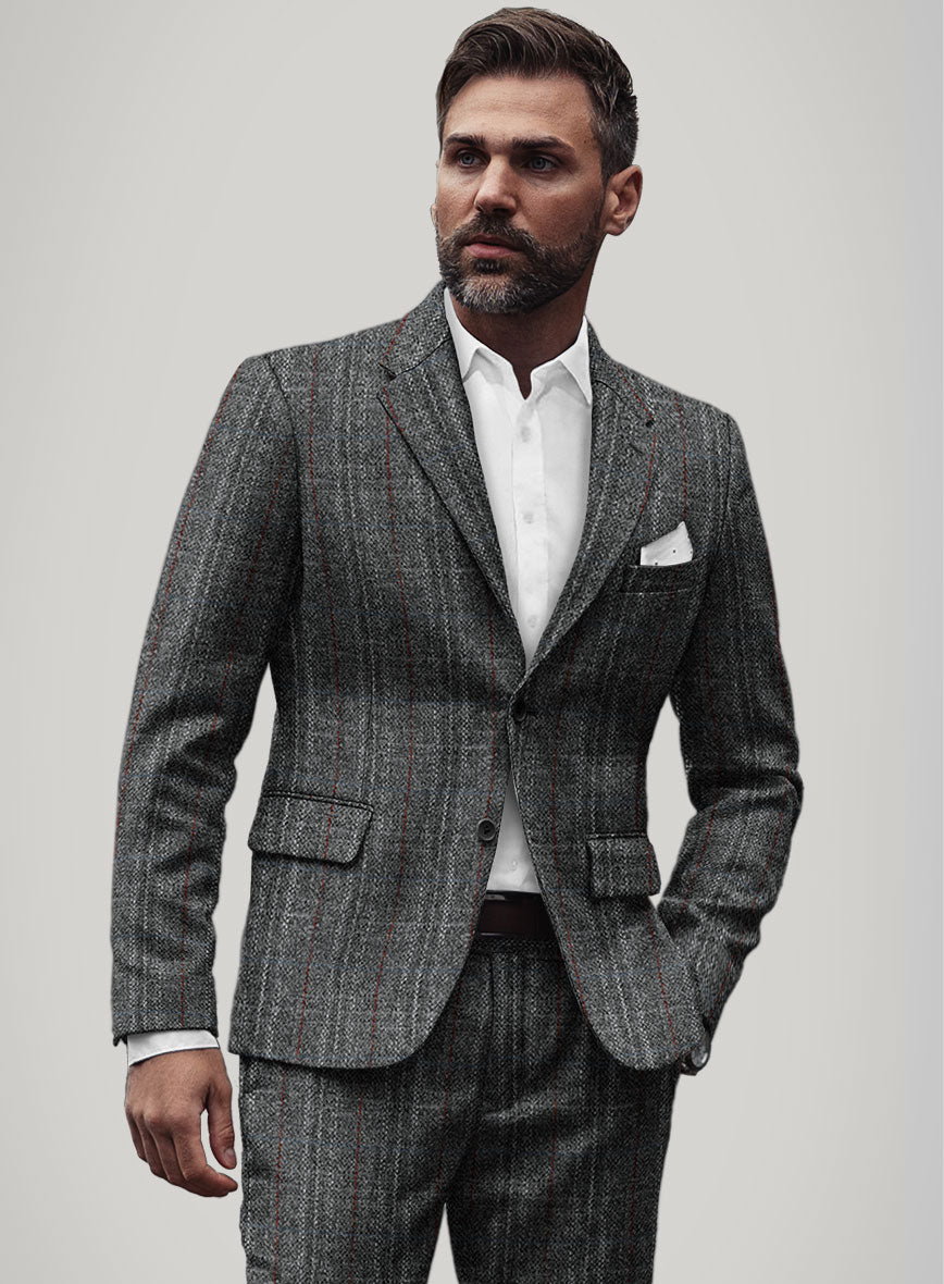 Harris Tweed Welsh Gray Suit - StudioSuits