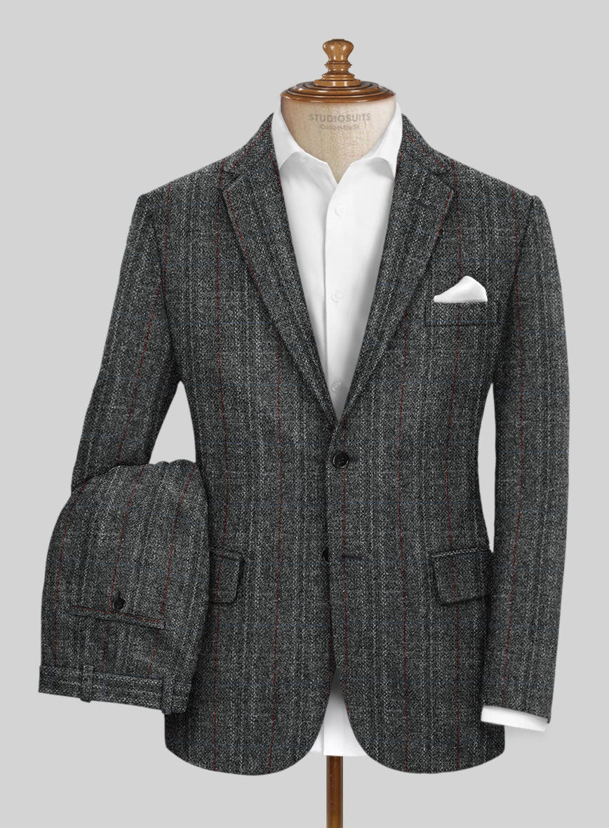 Harris Tweed Welsh Gray Suit - StudioSuits