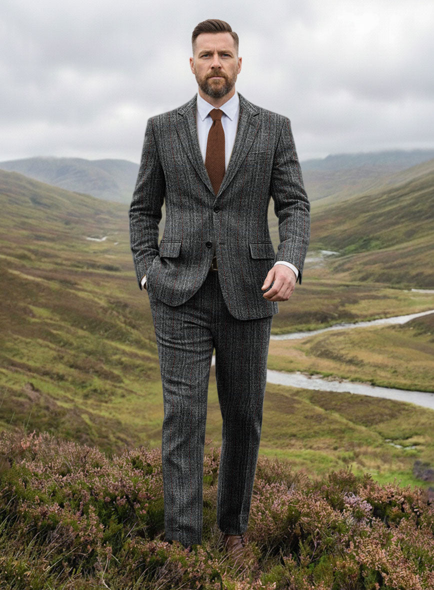 Harris Tweed Welsh Gray Suit - StudioSuits