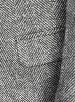 Harris Tweed Wide Herringbone Gray Jacket - StudioSuits