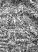 Harris Tweed Wide Herringbone Gray Pants - StudioSuits