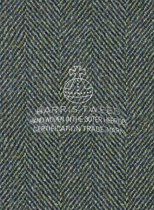 Harris Tweed Wide Herringbone Green Jacket II - StudioSuits