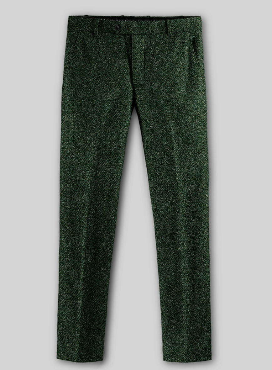 Harris Tweed Wide Herringbone Royal Green Suit - StudioSuits
