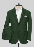 Harris Tweed Wide Herringbone Royal Green Suit - StudioSuits