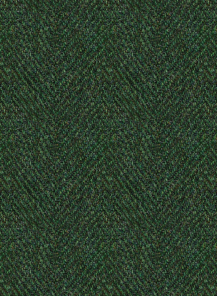 Harris Tweed Wide Herringbone Royal Green Suit - StudioSuits