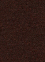 Harris Tweed Wide Herringbone Rust Pants - StudioSuits