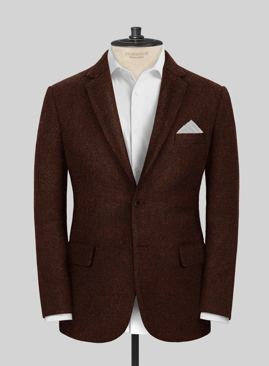 Harris Tweed Wide Herringbone Rust Suit - StudioSuits