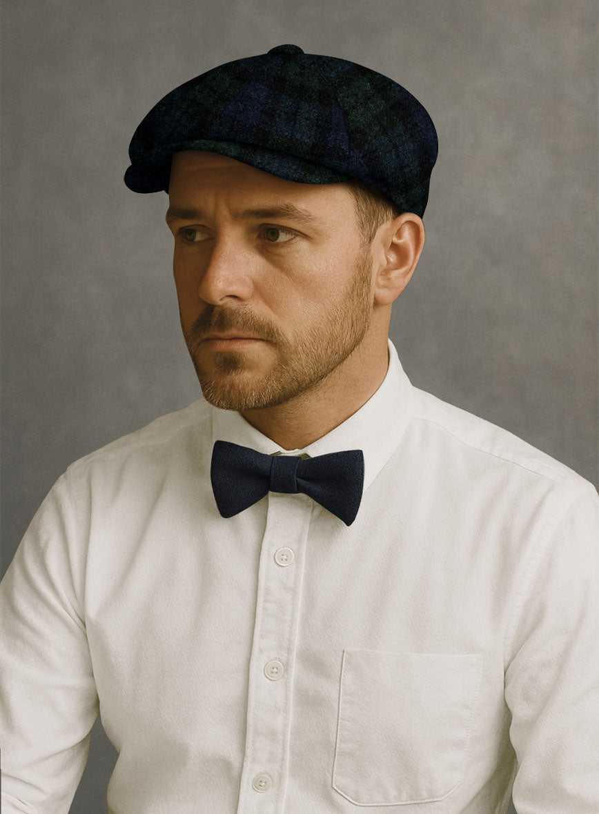 Harris Tweed Yale Tartan Newsboy Cap - StudioSuits