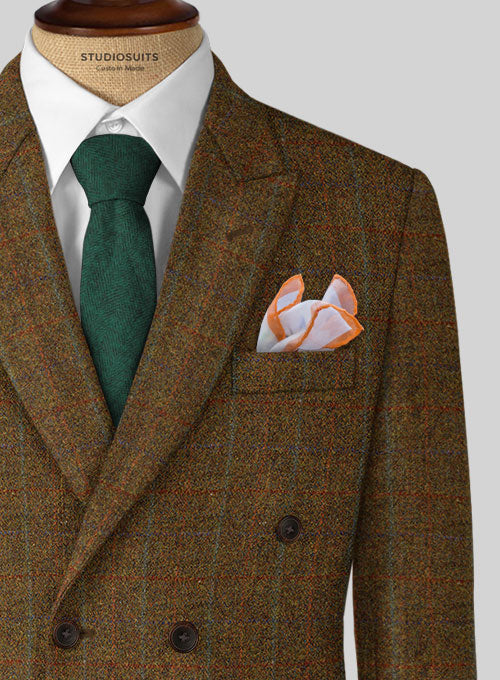 Harris Tweed Highland Rust Double Breasted Jacket – StudioSuits