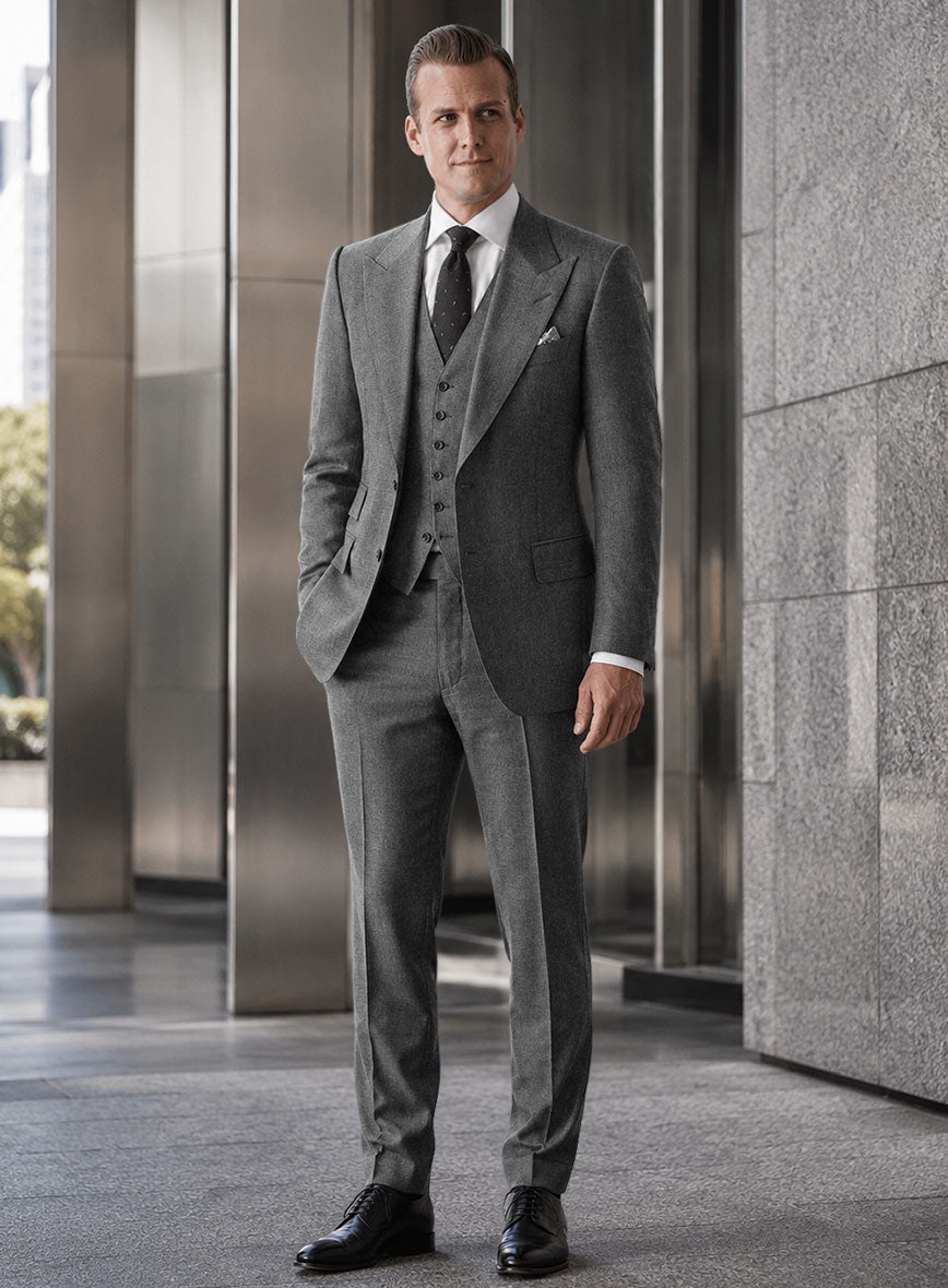 Harvey Specter Gray Wool Suit - StudioSuits