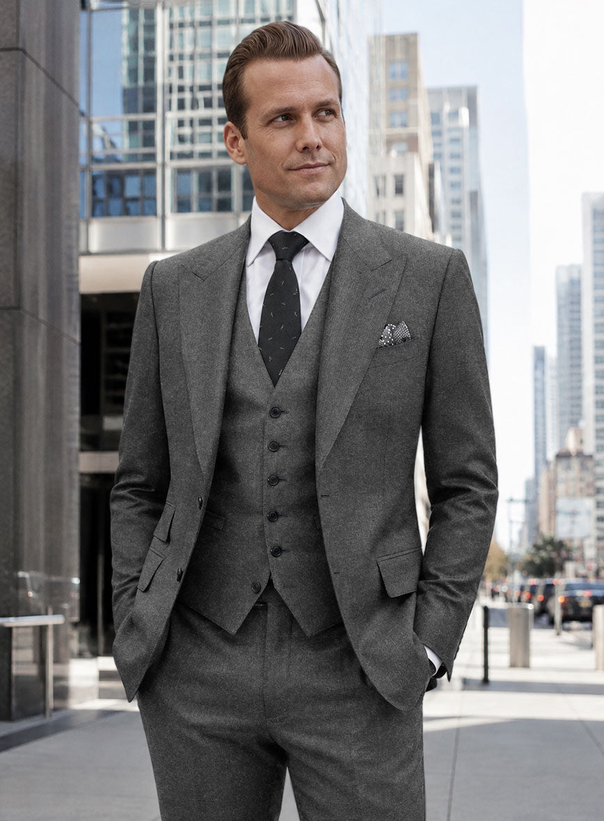 Harvey Specter Gray Wool Suit - StudioSuits