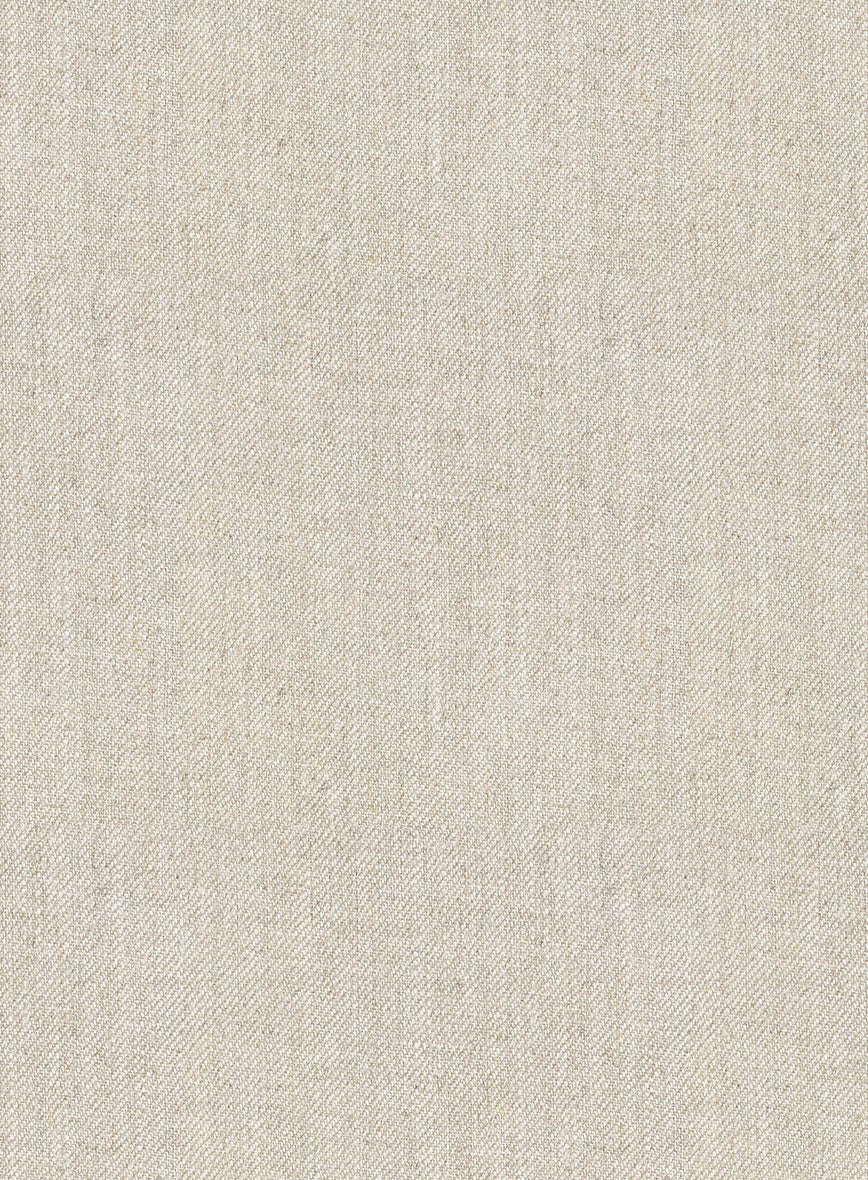 Heavy Linen Beige Highland Trousers - StudioSuits
