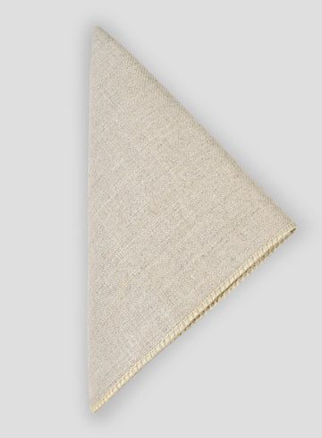 Linen Pocket Square - Heavy Linen Beige - StudioSuits