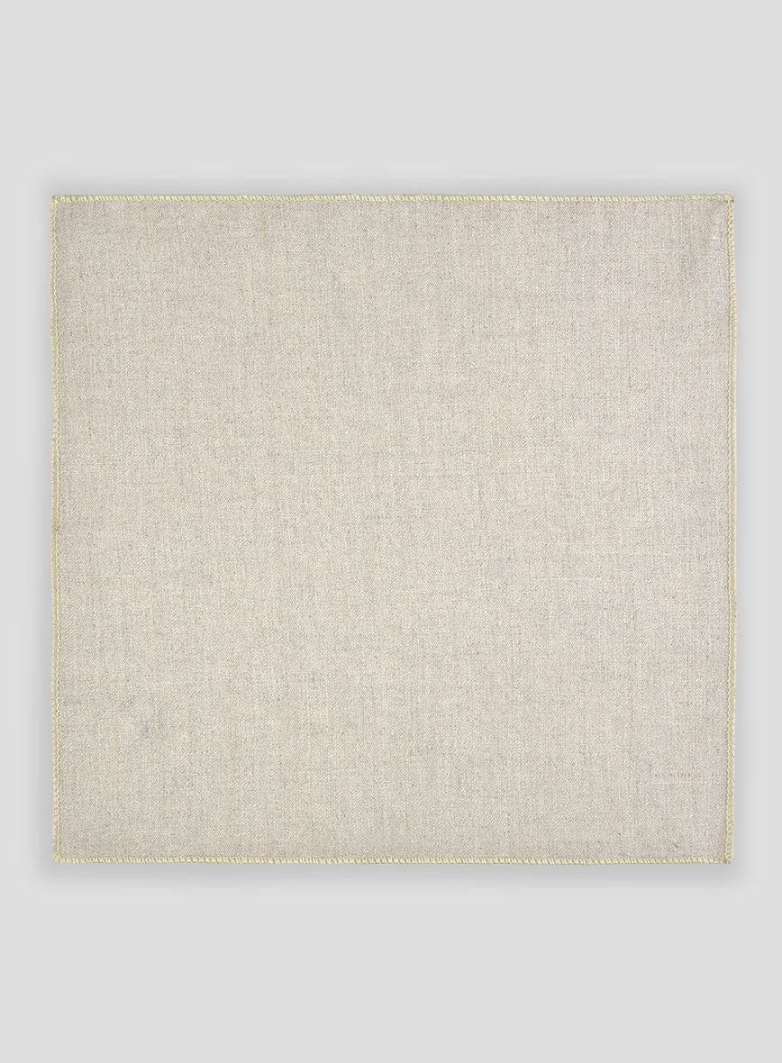 Linen Pocket Square - Heavy Linen Beige - StudioSuits