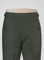 Heavy Linen Green Highland Trousers - StudioSuits