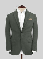 Heavy Linen Green Suit - StudioSuits