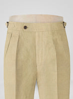 Heavy Linen Khaki Highland Trousers - StudioSuits
