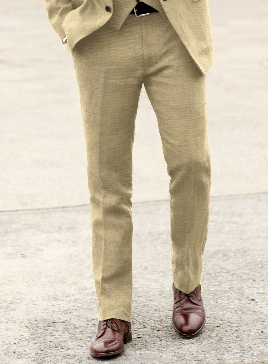 Heavy Linen Khaki Pants - StudioSuits