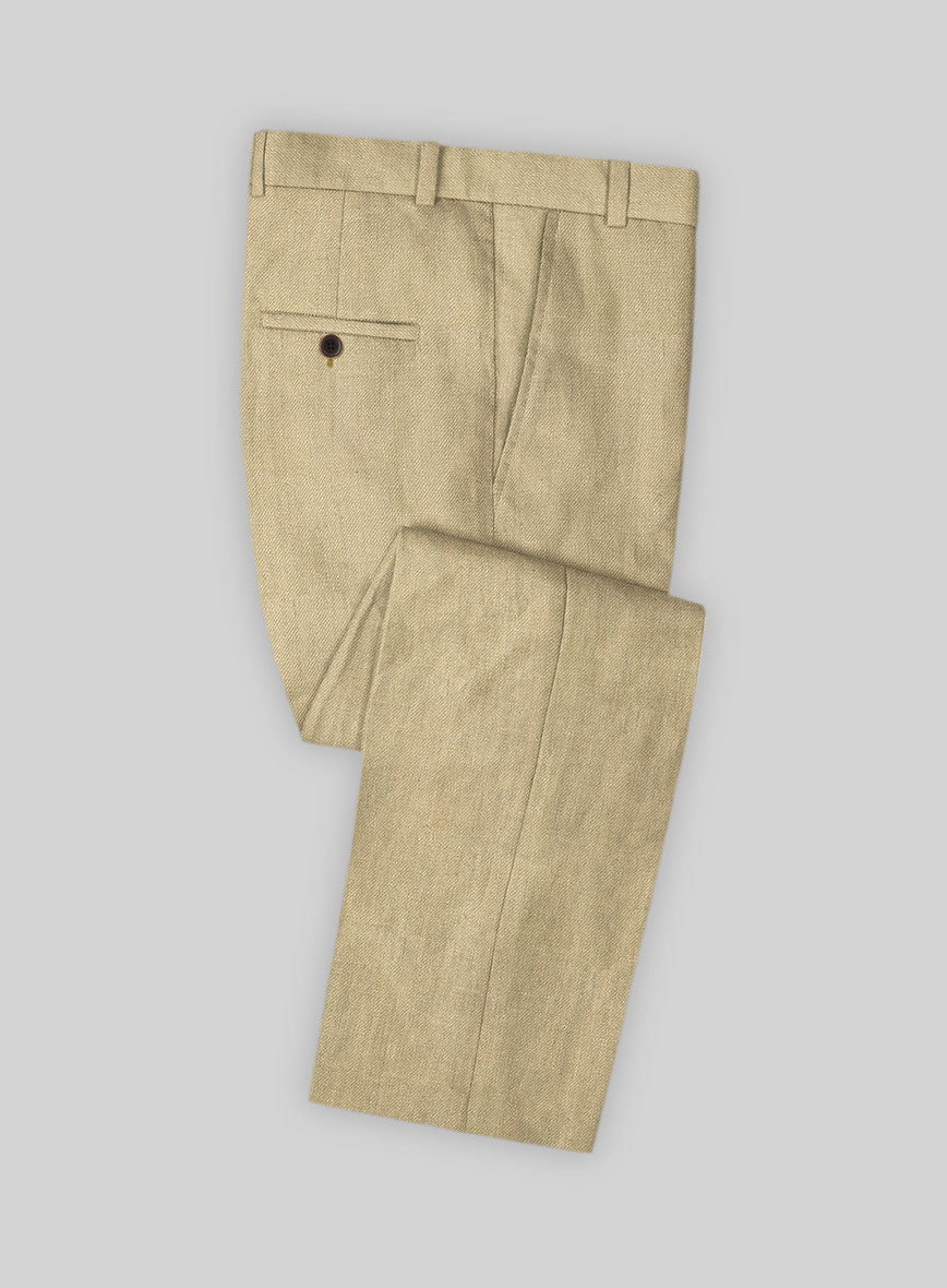 Heavy Linen Khaki Pants - StudioSuits
